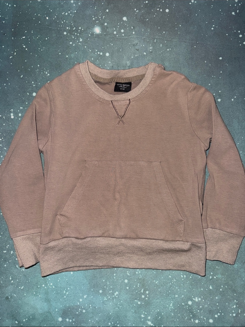 Little Bipsy brown mushroom Crewneck Sweater 5 6